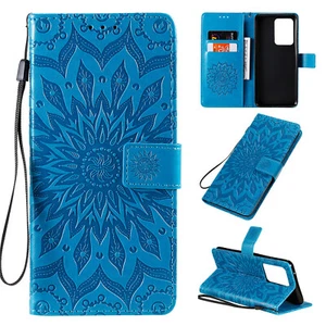 Magnetic Leather Wallet Flip Case For Samsung Galaxy S24 Ultra S23+ S22 S21 FE - Picture 1 of 18