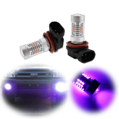 2 luces antiniebla rosa púrpura H11 H8 coche camión conducción bombillas LED de alta potencia Foto 1 de 4