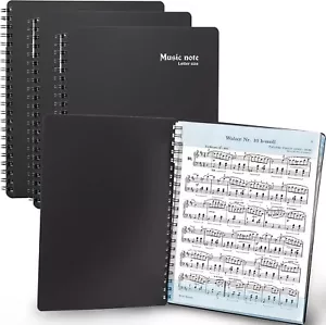 Lightweight Spiral Binder Organizer for Music Sheets - 3 Pack With Name Tags - Picture 1 of 9