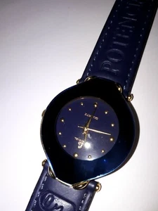 Vintage Schweizer Armbanduhr POTENZIAL Quarz 9405 - 07 Lederarmband dunkelblau - Bild 1 von 12