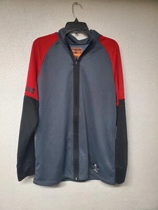 Jacket - Men - Full Zip - AND1 - Basketball Fleece - Red, Gray & Black - Size M - Picture 1 of 5