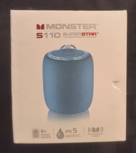 Monster S110 SuperStar Portable Bluetooth Mini Speaker - Blue - Brand New - Picture 1 of 6