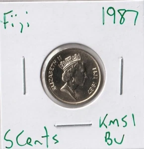 Moneda Fiji 5 Céntimos 1987 KM51 - Imagen 1 de 2