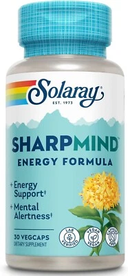 Solaray SharpMind Energy 30 капсул - Изображение 1 из 2