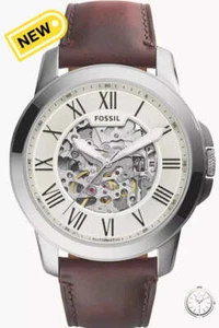 Orologio Fossil Grant ME3099 - Orologio Automatico in Pelle Marrone Scuro - Imagen 1 de 7