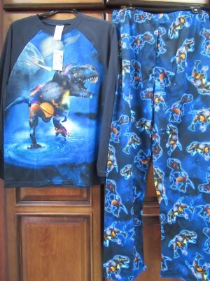 Новый с ярлыками! Набор пижам динозавров для мальчиков The Childrens Place/PJ Place размер 10/12 - Изображение 1 из 4