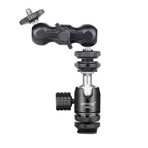 Mini Ball Head w/ Removable Cold Hot Shoe Mount Tripod Dual Ballhead Magic Arm - Imagen 1 de 19