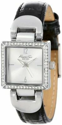 NUEVO Reloj Kenneth Cole New York KCW2016 Mujer Cuadrado Estrás Bisel Cuero Foto 1 de 3