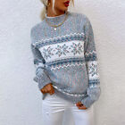 Christmas Turtleneck Snowflake Knit Women Sweater Pullover Sweaters Lady Jumper