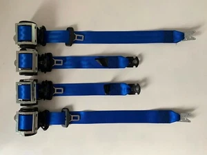 Juego de 4 cinturones de seguridad Azules OPC Style Opel Corsa D 3p seatbelt - Imagen 1 de 3