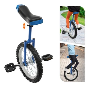 16" Unicycle One-Wheel Bike Kids Adults Beginner Outdoor Sports Self Balancing - Picture 1 of 17