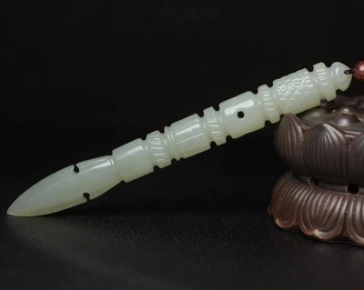 认证天然海天玉雕精致护身符吊坠雕像 11193 — 第 1/4 张图片