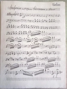 Spartiti autografi opera Giovanna d'Arco XIX secolo ridotta per pianoforte etc. - Picture 1 of 5