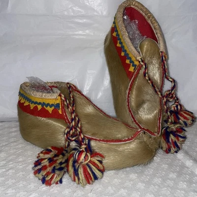 Original VTG Sami Reindeer Fur Shoes  Traditional - Image 1 of 4
