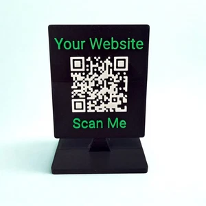 Soporte de código QR impreso en 3D personalizado - Pantalla de mesa para menús, pagos, sitios web - Imagen 1 de 8
