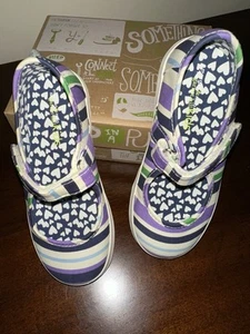 NIB Morgan & Milo 12 13 13.5  1 Purple Striped Mary Jane Shoes Originally $48++ - Picture 1 of 3