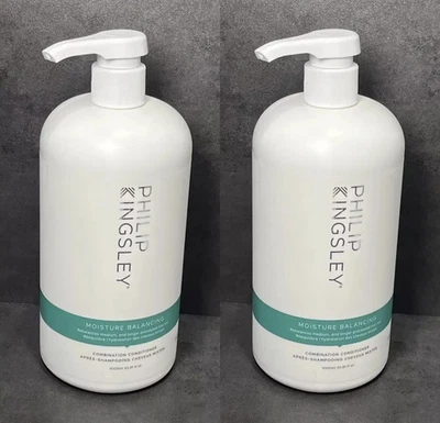 2 X PHILIP KINGSLEY  MOISTURE BALANCING CONDITIONER FINE HAIR 33.81 OZ EACH - Image 1 of 4