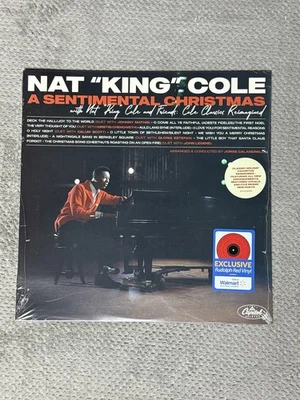 NAT KING COLE A Sentimental Christmas Red Vinyl LP "KING" and Friends New Sealed - Image 1 of 2
