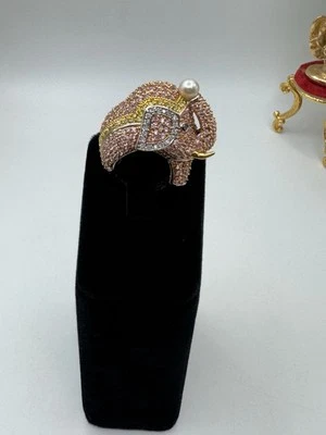 Noir Goldie The Elephant CZ Cubic Zirconia Pave Ring Women's Small Size 4 - Image 1 of 4
