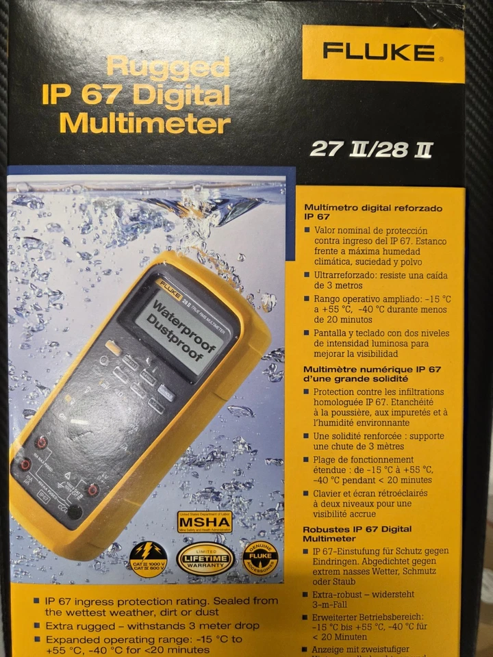 Новый Fluke 28 ii прочный IP 67 промышленный цифровой мультиметр Fluke 28-II - Изображение 1 из 1