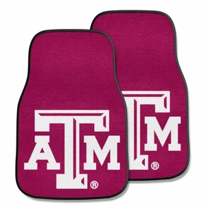 Texas A&M University Aggies 2-Piece Vehicle Carpet Mat Set, Front Row... - Picture 1 of 5