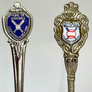 National Baseball Hall Of Fame Souvenir Löffel x 2 Cooperstown NY Vintage 1980 - Bild 1 von 13