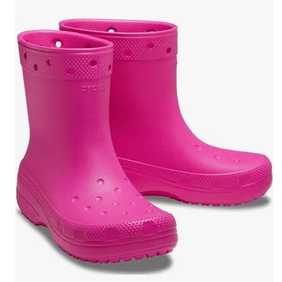 Crocs Clásico Botas de Lluvia Zapatos, Rosa, Talla Mujer’s 6, Nuevo sin Etiquetas Foto 1 de 4