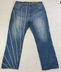 Vintage Akademiks Jeans Men's Size 40x33 Baggy Blue Denim Skater Grunge Hip Hop - Picture 1 of 16