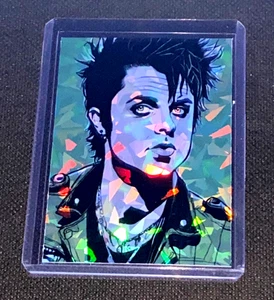Billie Joe Armstrong Green Day Custom Refractor Holographic Prizmatic Card - Picture 1 of 4