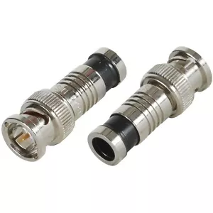 Lot10 BNC Compression RG59 Crimp Connector Coax/Coaxial cable End Video/CCTV/RF - Bild 1 von 1