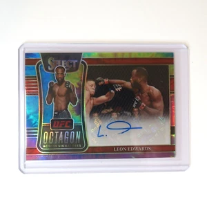 2022 Panini Select UFC Leon Edwards Tie Dye Auto /25 Octagon Action Signatures - Picture 1 of 2