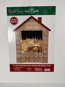 Calendario de Adviento Belén Casa Iluminada a Batería Kurt Adler - Imagen 1 de 7