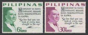Philippines 882-883, MNH. Michel 766-767. President Elpidio Quirino, 1965. - Picture 1 of 1