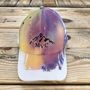 Gorra de malla MVC multicolor "Art Saves Lives" Tie Dye ajuste flexible para mujer S/M - Imagen 1 de 6