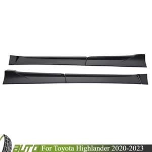 Pair For Toyota Highlander 2020-2023 Unpainted Skirt Extension Splitter Body Kit - Picture 1 of 8