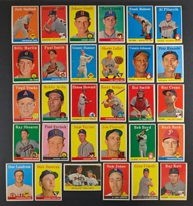 1958 Topps Baseball Starter Set 30 Cards Billy Martin Elston Howard - Picture 1 of 3