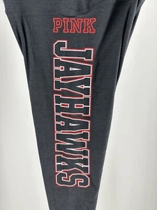 University of KANSAS JAYHAWKS Women’s Leggings SMALL Ultimate Grey PINK Vic S - Picture 1 of 8