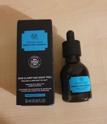 Body Shop Himalayan Charcoal Skin Clarifying Night Peel 30ml - Brand New! - Image 1 of 4