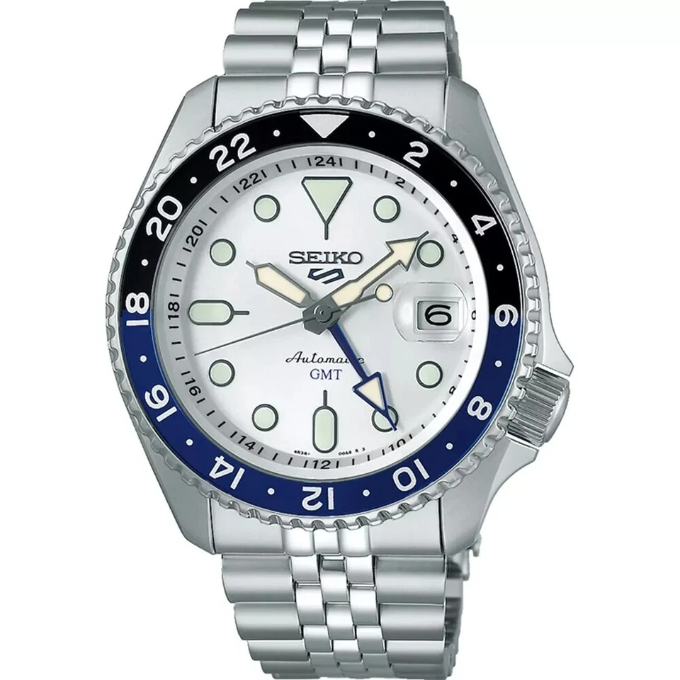 NEW Seiko 5 Sports Automatic GMT 42.5mm White Dial SKX Men's Watch SSK033 K1 - image 1 of 3