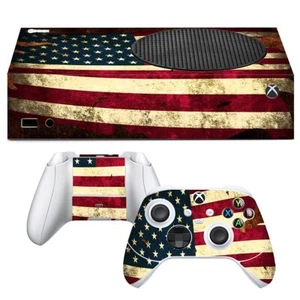 Vintage American Flag Game Skins Designed to Fit Xbox One S Systems - XSRSS12 - Picture 1 of 2