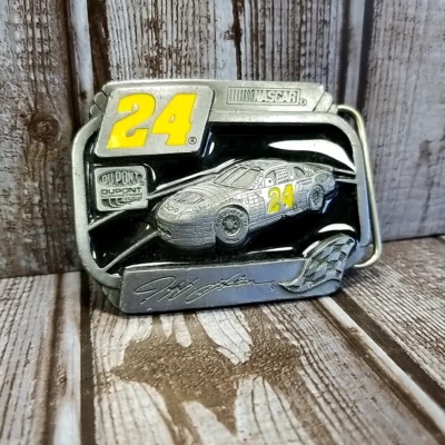 NASCAR Jeff Gordon #24 Edición Limitada Hebilla de Cinturón de Peltre JG Motorsports Dupont Foto 1 de 4