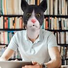 Halloween Latex Cat Animal Hooded Head Mask Masquerade Funny Party Costumes Prop