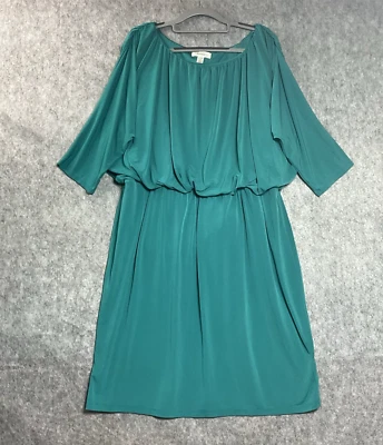 Vestido Dressbarn Mujer Plus 2X Verde Midi Oficina Cápsula Mínimo Pascua Costa Foto 1 de 4