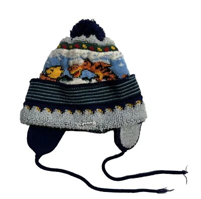 Зимняя шапка для ребенка ясельного возраста Amal Winnie The Pooh с ушными клапанами, теплая шерстяная и акриловая смесь - Изображение 1 из 4