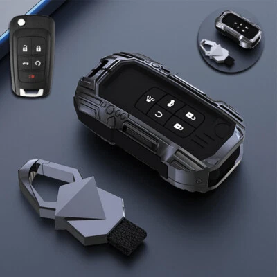 Estuche para llavero de coche de aleación de zinc para Chevy Camaro Cruze Equinox Malibu Buick 5 botones Foto 1 de 4