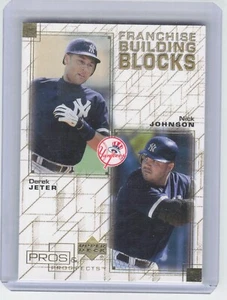 UD Pros & Prospects 2001 Derek Jeter Nick Johnson franquicia bloques de construcción - Imagen 1 de 2