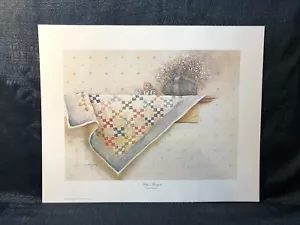 Lou Davenport Hopes Bouquet Quilt Blanket Lithograph - Picture 1 of 2