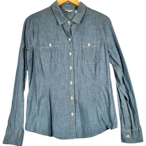 Dockers Chambray Button Down Damen große leichte Jeansbluse - Bild 1 von 8