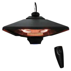2000W Hanging Halogen Heater Portable Electric Outdoor Living Heat and Light - Picture 1 of 11