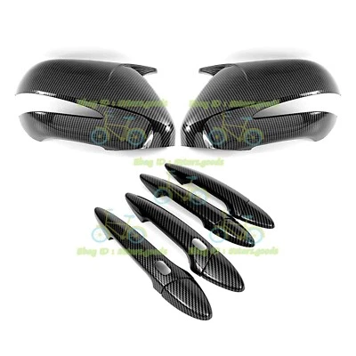 10P For 09-13 Lexus IS250/350/F Carbon Fiber Side Mirror Door Handle Cover Trim - Image 1 of 4